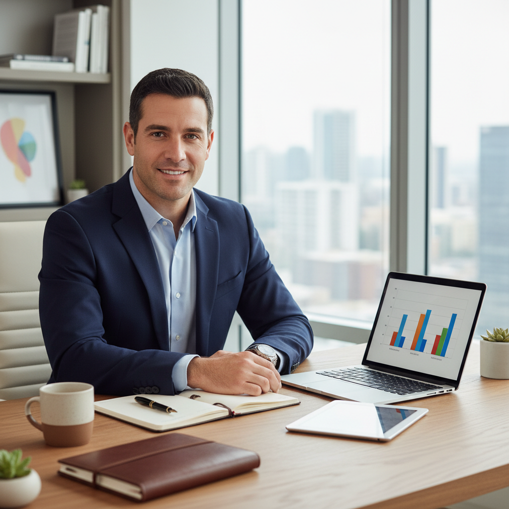professional consultant at a desk
