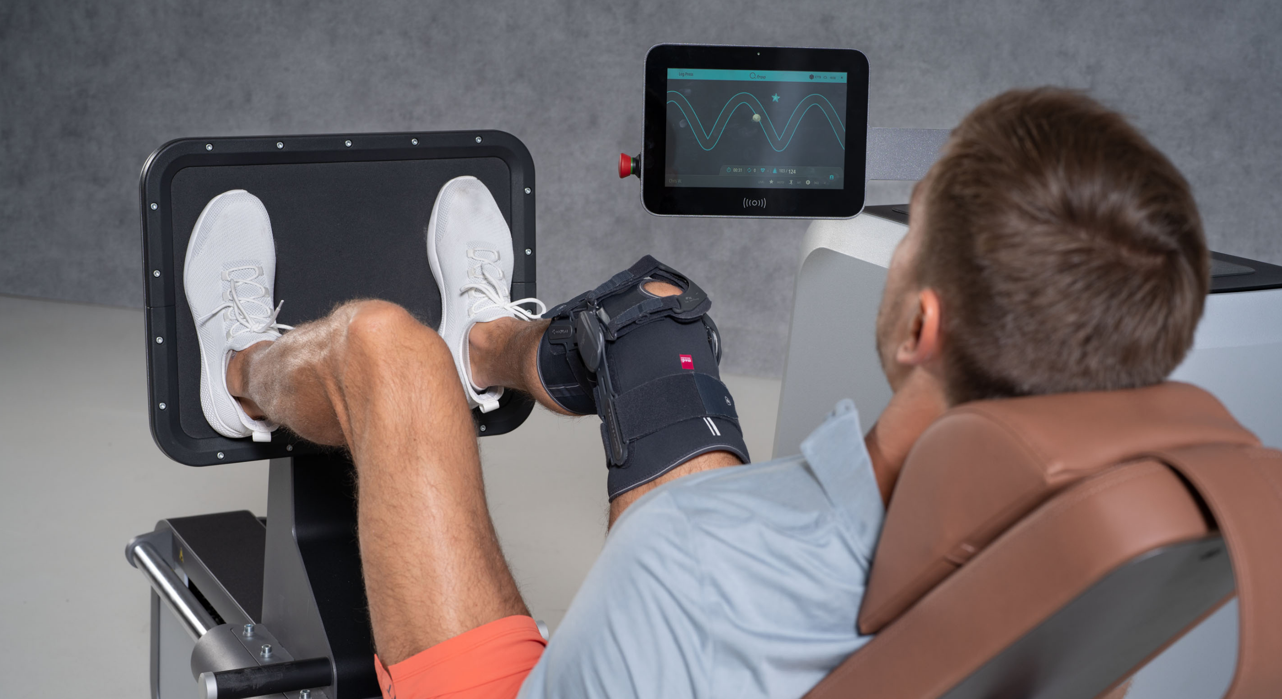 Luxury high-tech Milon Q circuit strength training equipment in a modern bright fitness studio